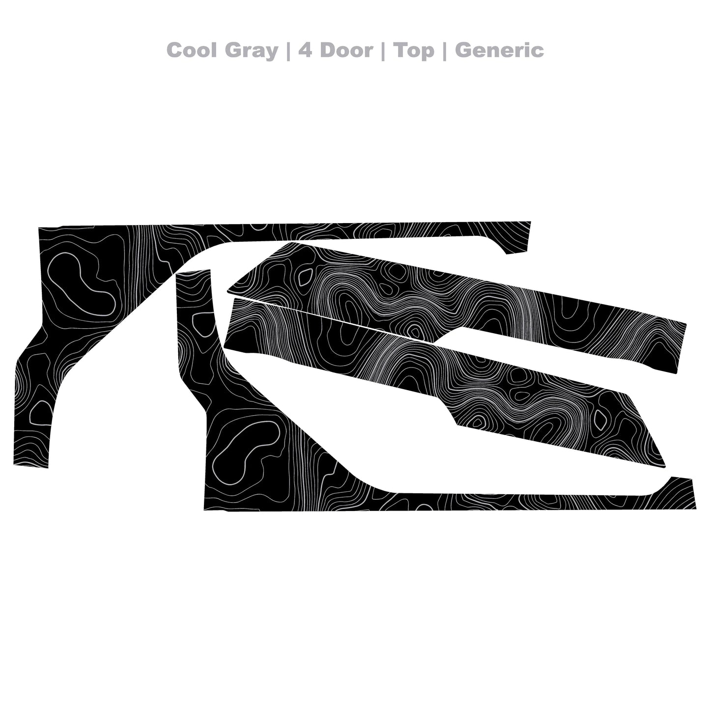 Topographic Upper Door Overlay Kit (Printed Series) - 2021+ Bronco 4 Door