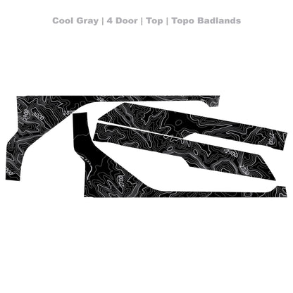 Topographic Upper Door Overlay Kit (Printed Series) - 2021+ Bronco 4 Door