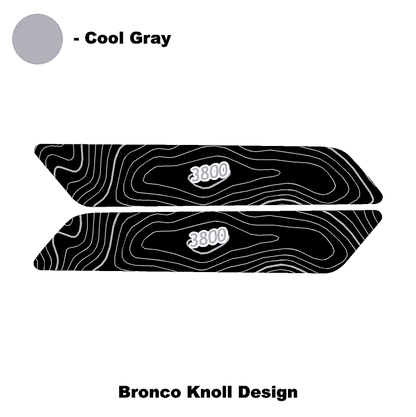 Topo Interior Rear Door Grab Handle Overlay Kit (Printed Series) - 2021+ Bronco 4 Door