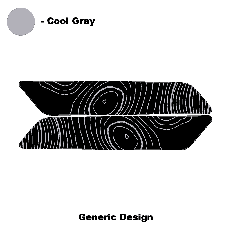 Topo Interior Front Door Grab Handle Overlay Kit (Printed + Laser Series) - 2021+ Bronco