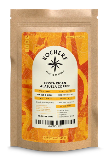 Kochere Coffee Costa Rican Alajuela Medium Light Roast - Sweet Apple, Raisin Notes