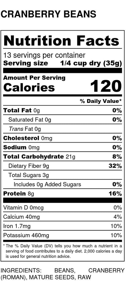 Cranberry Beans, Organic