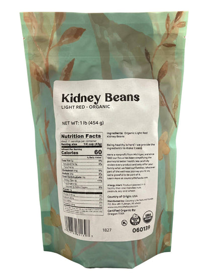 Kidney Beans, Light Red, Organic