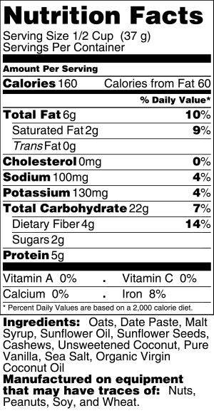 Slow-Baked Cashew Date Granola