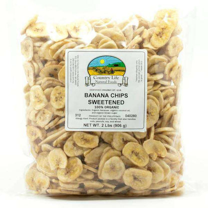 Banana Chips, Sweetened, Organic