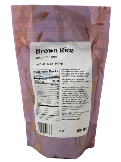 Quick Cooking Rice, Brown, 8 Min