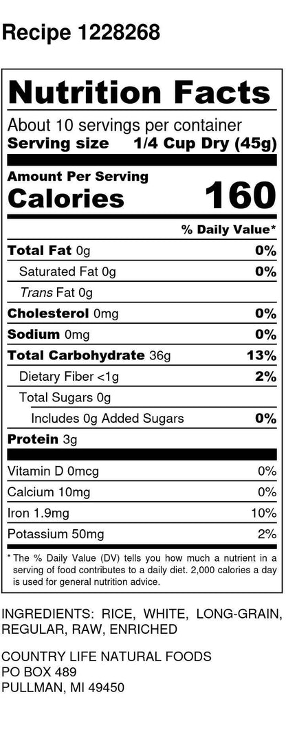 Long Rice, Brown, Organic