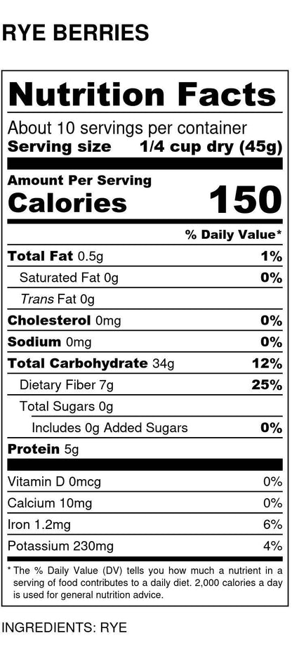 Rye Berries, Organic