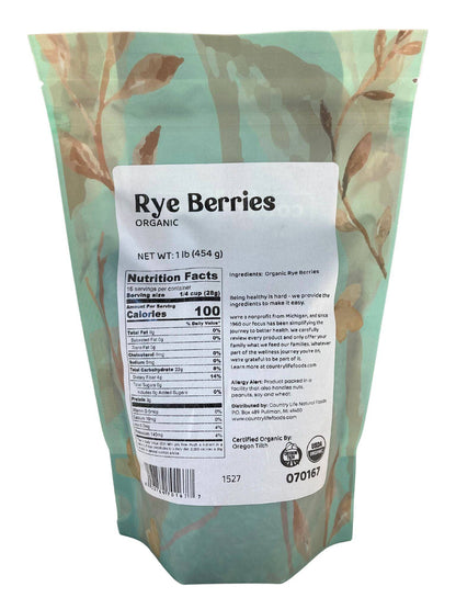 Rye Berries, Organic