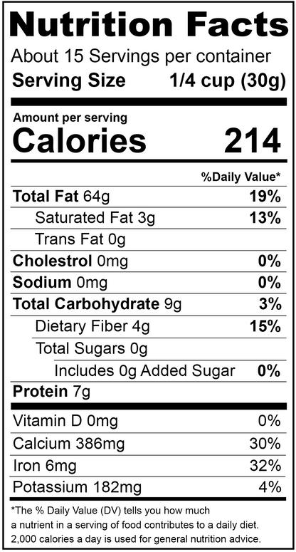 Sesame Seeds, Black, Natural