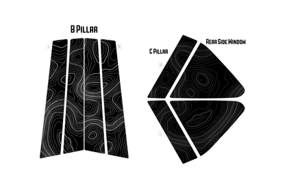 Topographic Map Pillar Overlays - 2024+ Crosstrek