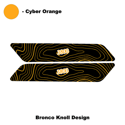 Topo Interior Front Door Grab Handle Overlay Kit (Printed + Laser Series) - 2021+ Bronco