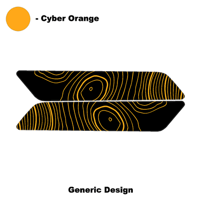 Topo Interior Front Door Grab Handle Overlay Kit (Printed + Laser Series) - 2021+ Bronco