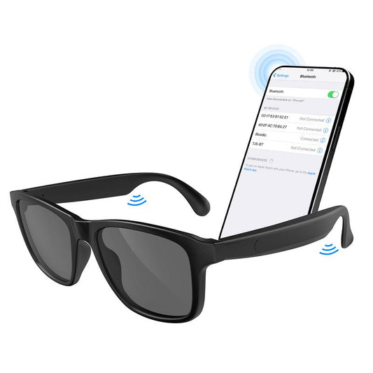Smart Glasses Listenable Songs,Wireless Headphone Smart Glasses for Mobile Phone,Back to School Cool Gifts,Glasses for Men and Woman,100H Standby Time Long Battery, Athletic/Outdoor UV Protection and Voice Control