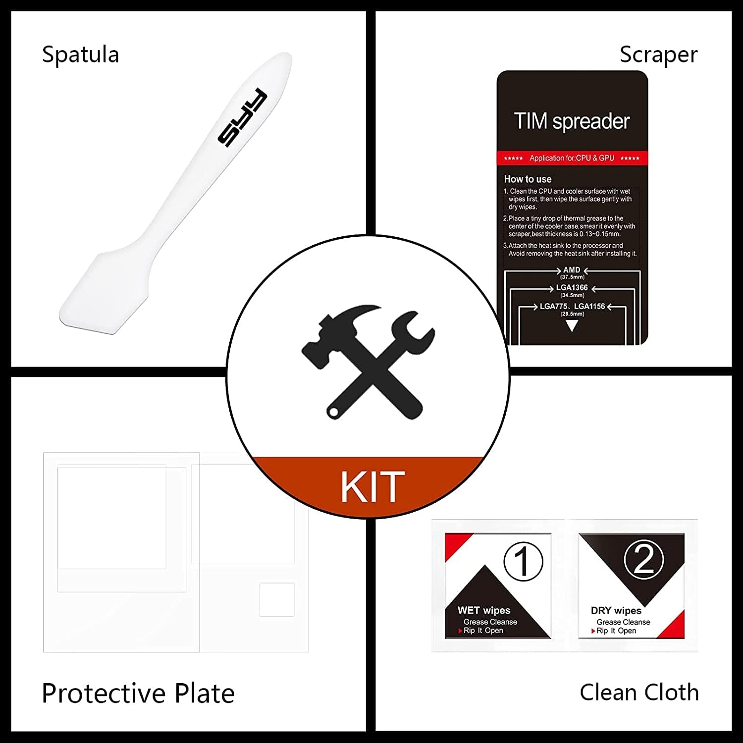Thermal Paste CPU 8G,With Toolkit, CPU Paste Thermal Compound CPU Thermal Paste for Ic/Processor/Cpu/All Coolers