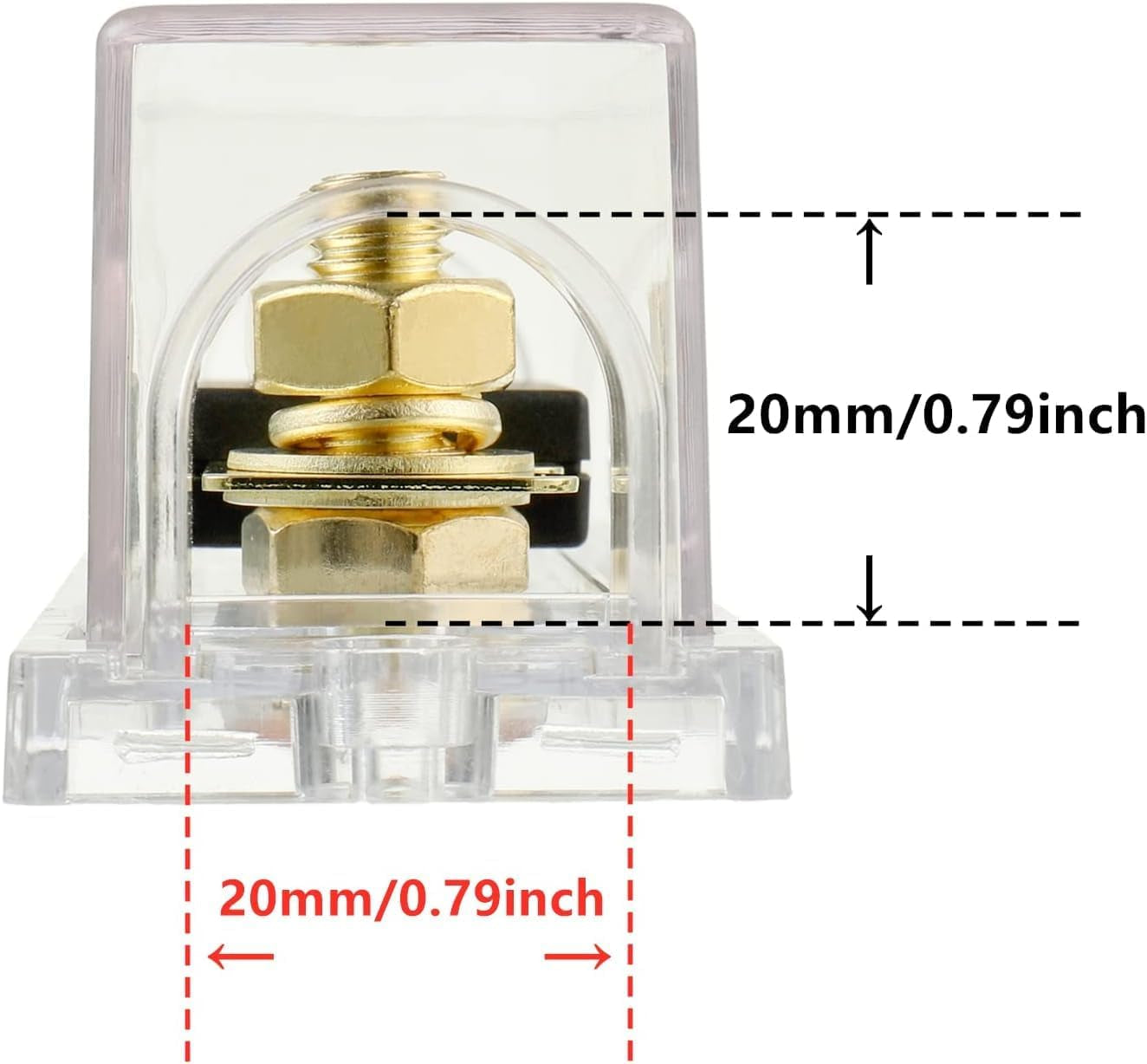 2Pcs 100A ANL Fuse Holder and 2Pcs 100Amp 32VDC ANL Fuses for Audio and Video Systems