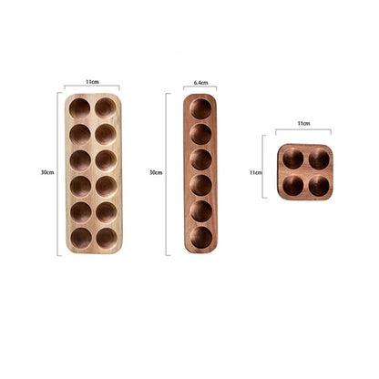 Blak Hom Japanese style Wooden Double Row Egg Storage