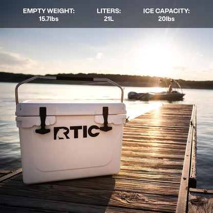 Ultra-Tough Cooler, Hard Insulated Ice Chest Box for Beach, Drink, Beverage, Camping, Picnic, Fishing, Boat, Barbecue