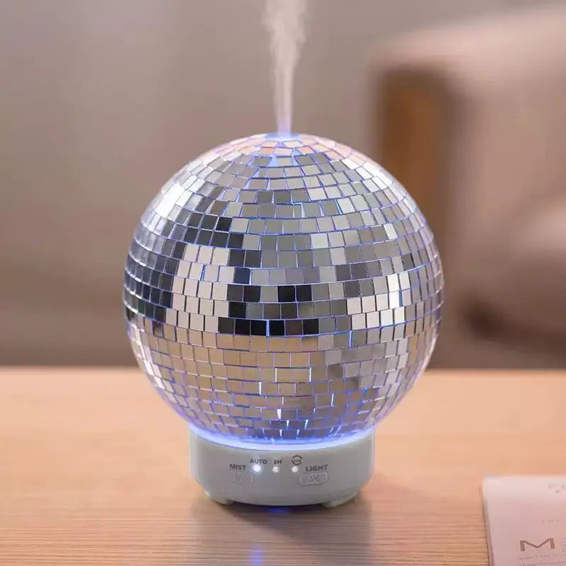 Creative Rotating Laser Ball Aromatherapy Machine Home Desktop Humidifier Diffuser Timer Mode 7 Color LED Rotating Light Humidif