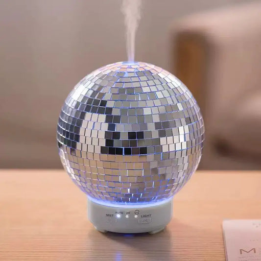 Creative Rotating Laser Ball Aromatherapy Machine Home Desktop Humidifier Diffuser Timer Mode 7 Color LED Rotating Light Humidif