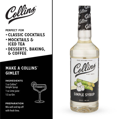 Real Sugar Cocktail Simple Syrup 32 oz