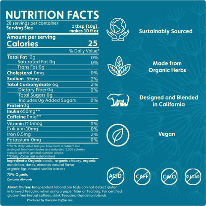 Dandelion Vanilla Nut Herbal Coffee