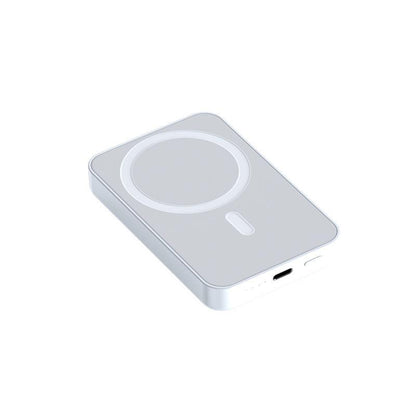 Magnetic Power Bank, Wireless Portable Charger Magsafe 15W Fast Charging, Only Compatible with Mobile Phone Battery Packs with Wireless Charging Function, Compact Electronic Accessories Rechargeable White/Pink/Black