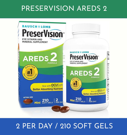 PreserVision 210 Soft Gels, AREDS 2 Formula - Clearance Sale
