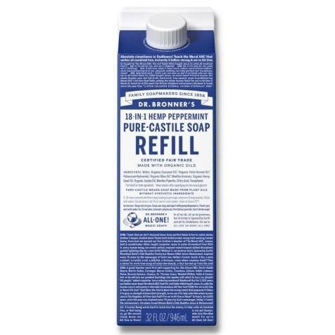 Dr. Bronner's - 'Peppermint' Pure-Castile Soap Refill (32OZ)