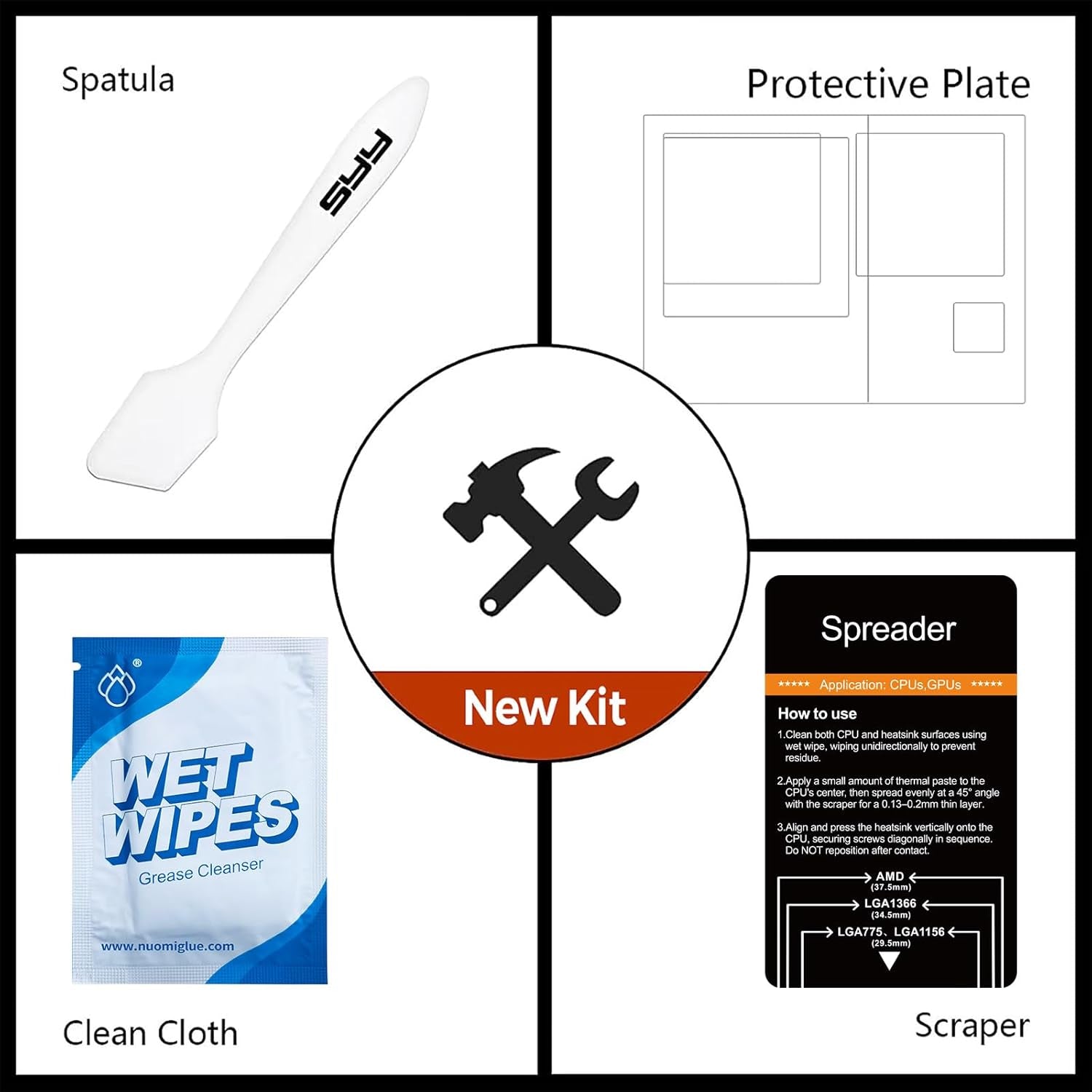 Thermal Paste CPU 8G,With Toolkit, CPU Paste Thermal Compound CPU Thermal Paste for Ic/Processor/Cpu/All Coolers