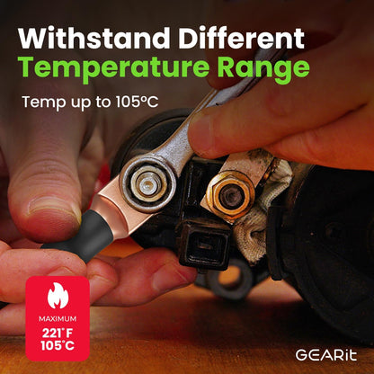 , 4 Gauge Wire, for Automotive Power/Ground, Battery Cable, Car Audio, RV, Amp, CCA Wire, Wire, Automotive Wire, Battery Cables, Amp Wiring Kit, (25 Feet Each- Black/Red Translucent)