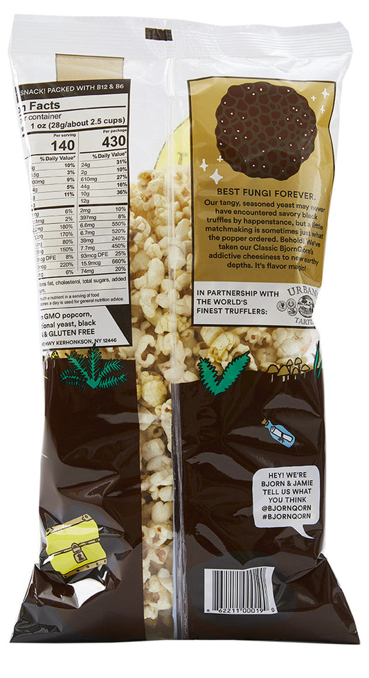 Bjorn Qorn Earth (Truffle) Popcorn Bags - 12-Pack x 3oz Bag