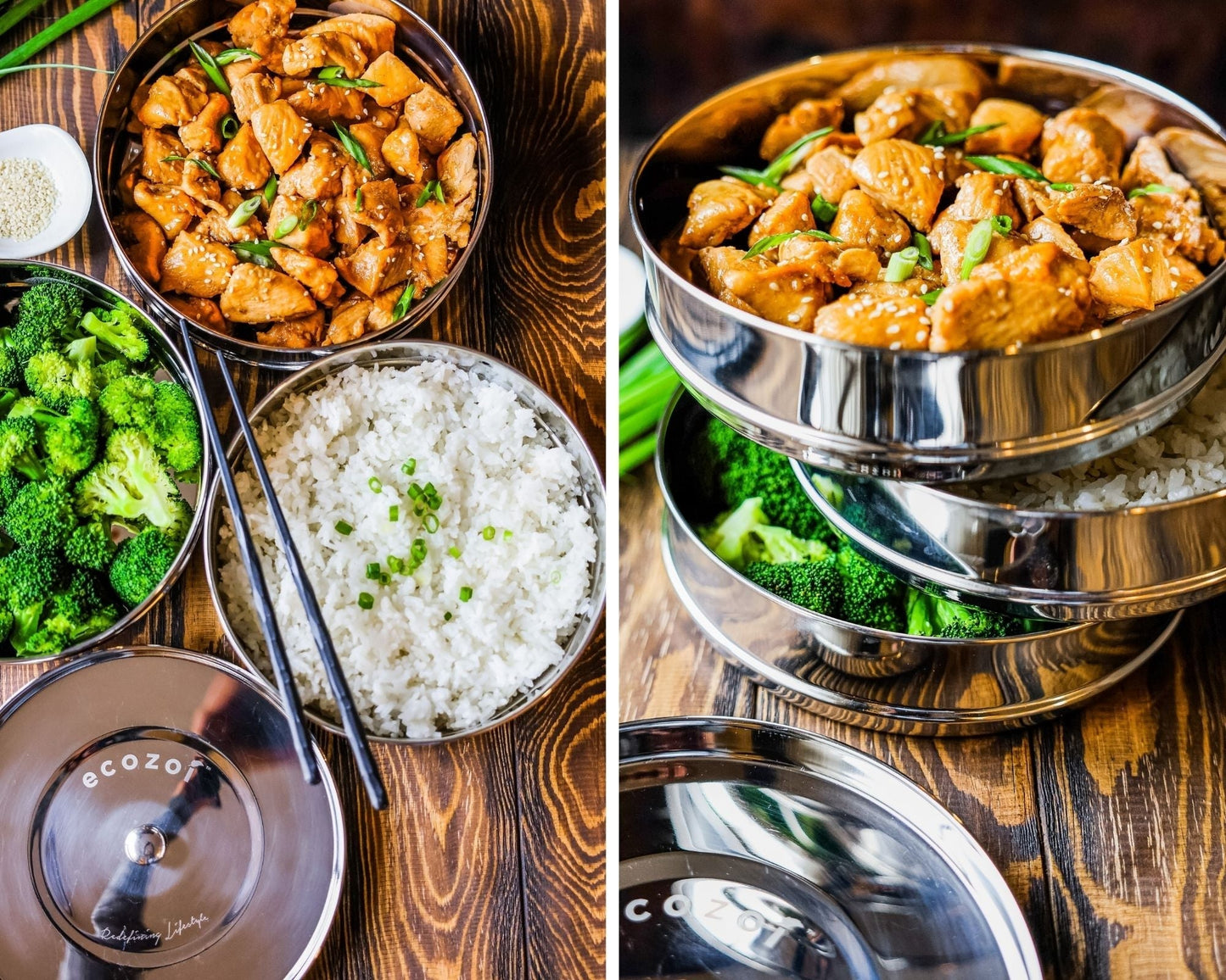 ecozoi Instant Pot Insert Pans, 3 Tier for 6 Qt / 8 Qt Pressure Cookers