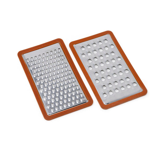 ecozoi Stainless Steel Graters or Shredders, 2 Pack for 4 Tray Bamboo Cutting Board