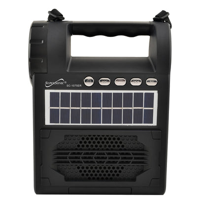 Solar Power Speaker with FM Radio / Flashlight / Lantern (SC-1075ER)