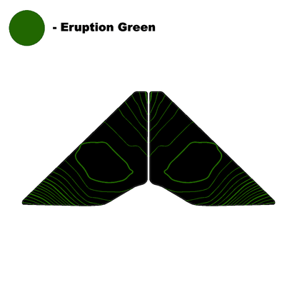 Topo Rear Window Triangle Overlay (Printed Series) - 2021+ Bronco 4 Door