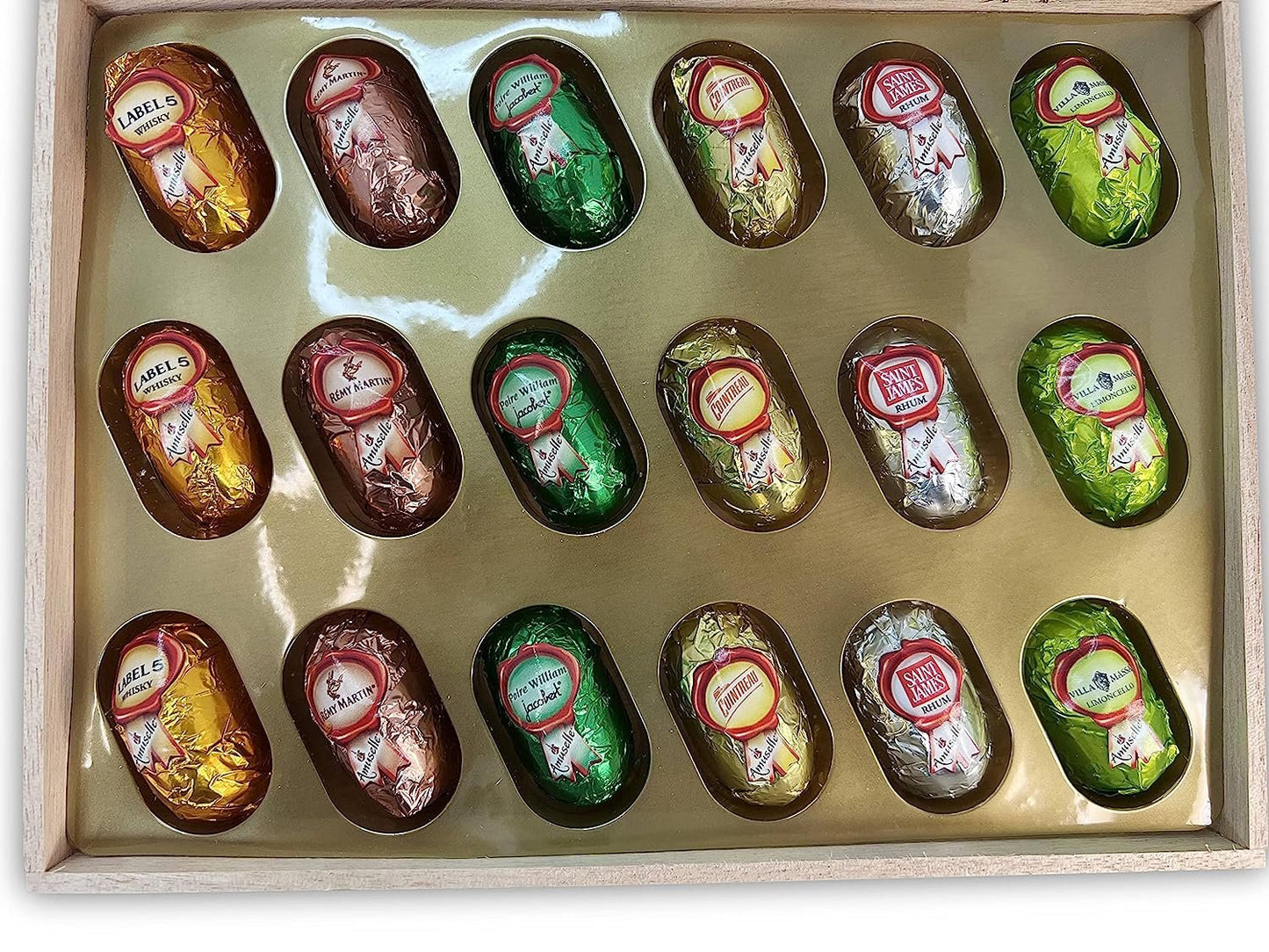 Andy Anand European Cocktail Flavored Chocolate – 18 Pc Vegan Dark Chocolate Bottles with Premium Assorted Flavors (Mojito, Caribbean Sunset, Limoncello, Gin Tonic, Vodka Redbull) – 60% Cocoa Butter, 11.5 Oz