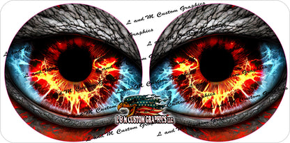 evil eye headlight decal