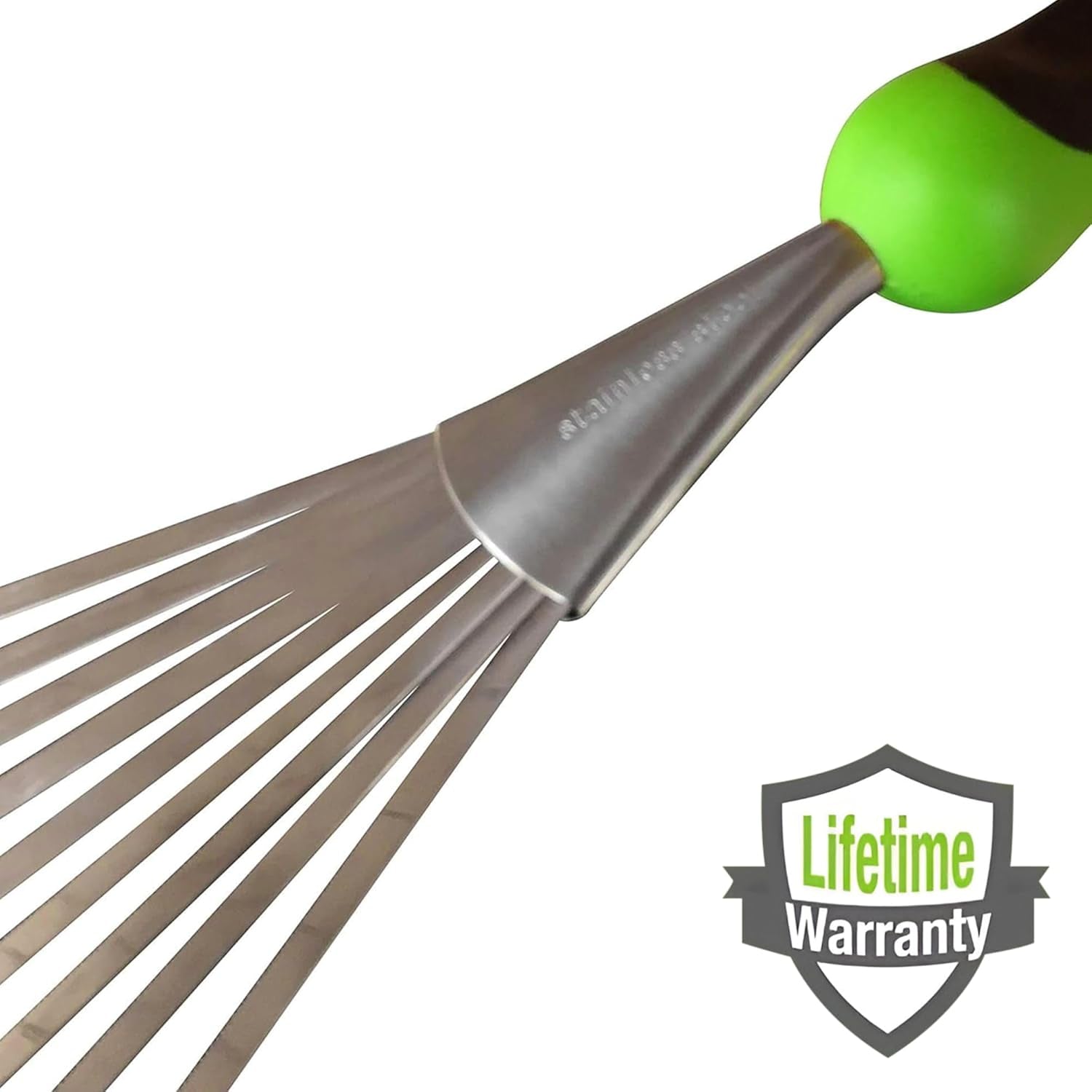 Garden Guru Stainless Steel Hand Rake Soil Tiller with Ergonomic Handle, Great for Gardening, Cultivating, Loosening Soil & Spreading Mulch, Raking Flower Beds