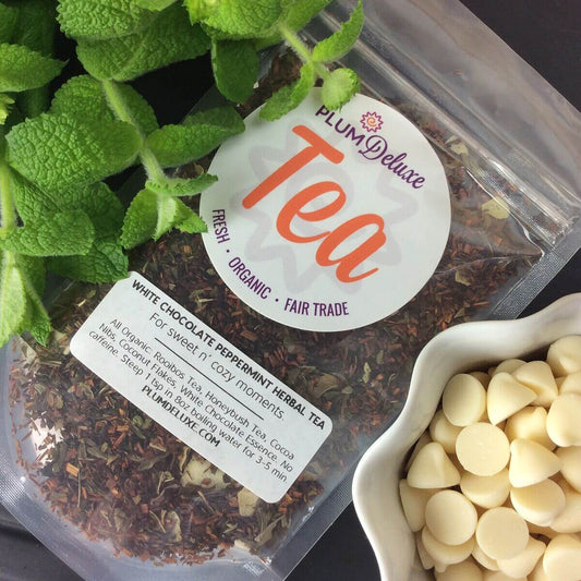 Plum Deluxe Tea White Chocolate Peppermint Herbal Tea