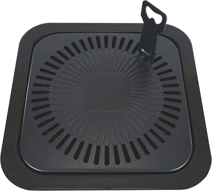 Portable Conversion Grill for Multi-Fuel and Portable Cooktops, Black, 12 X 12 X 3