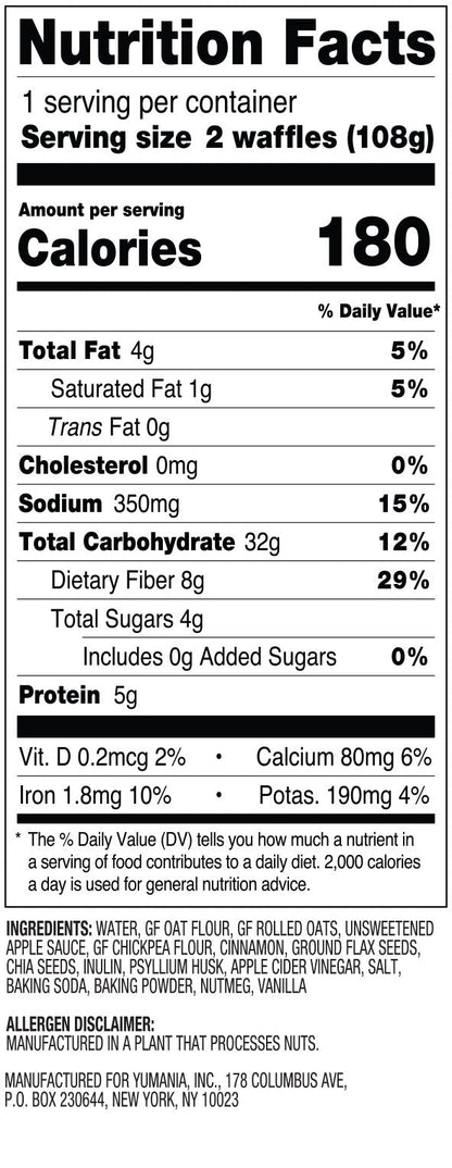 Joyffles apple cinnamon (sweet and savory) Waffles - 2-piece Pack
