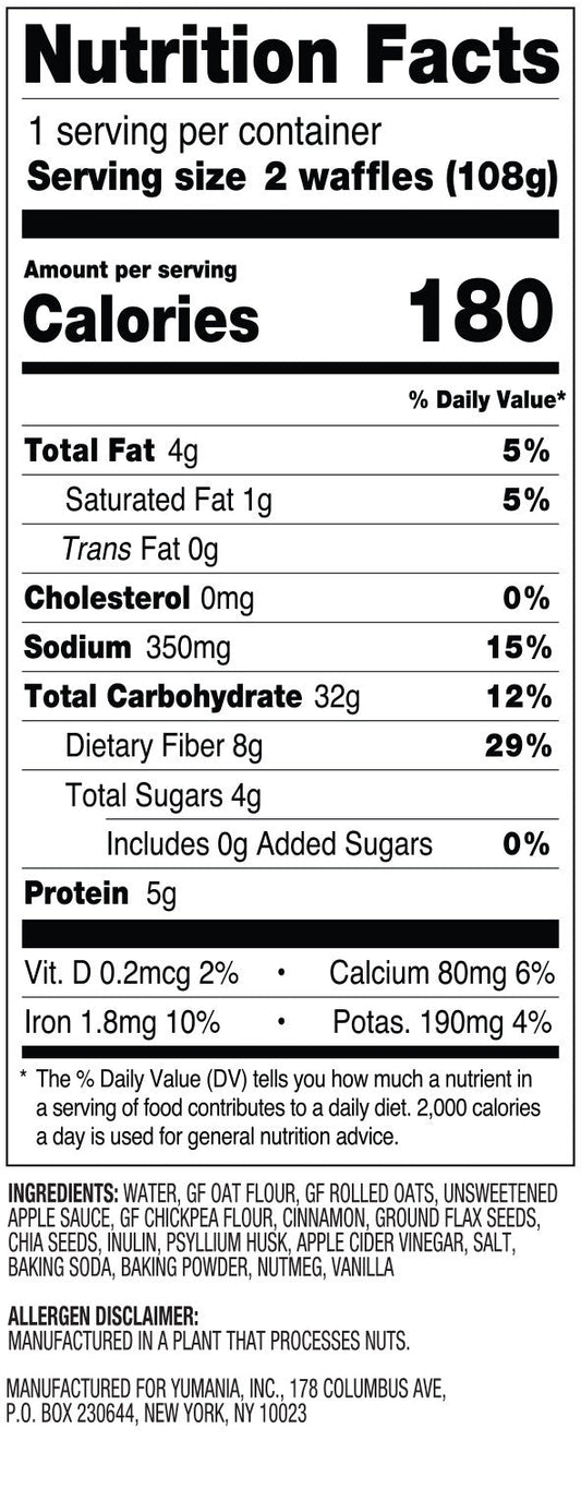 Joyffles apple cinnamon (sweet and savory) Waffles - 2-piece Pack