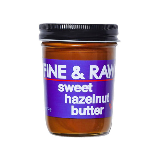 Fine and Raw Hazelnut Butter, Chocolate, Sweet, Organic, Fair Trade - 12 Jars x 8oz case