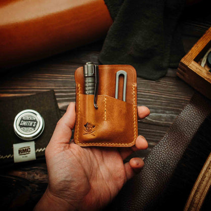 Small Pocket Organizer - First Mate Mini | Leather Pocket Slip | Handcrafted Everyday Carry