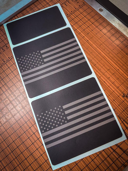 American Flag Sun Visor Warning Overlays - 2024+ Land Cruiser