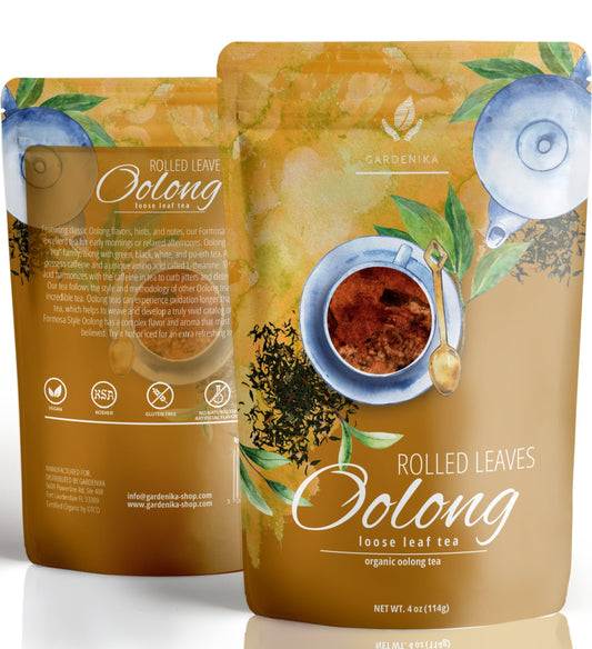 Oolong Green Tea, Loose Leaf, USDA Organic, 55+ Cups – 4 Oz (113g)