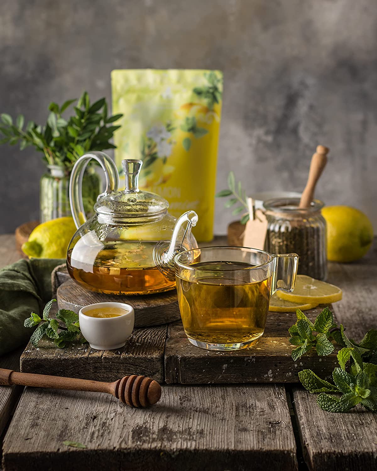 Gardenika Lemon Spearmint Tea, Loose Leaf, USDA Organic, Kosher, Caffeine Free – 4 Oz (113g)