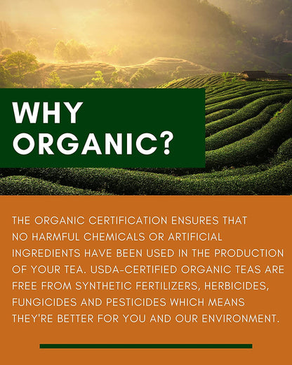 Turmeric Ginger Tulsi Chai Loose Tea, Ayurvedic Anti-Inflammatory Blend - Caffeine Free - 55+ Cups - USDA Organic & Kosher - 4 oz (113g)