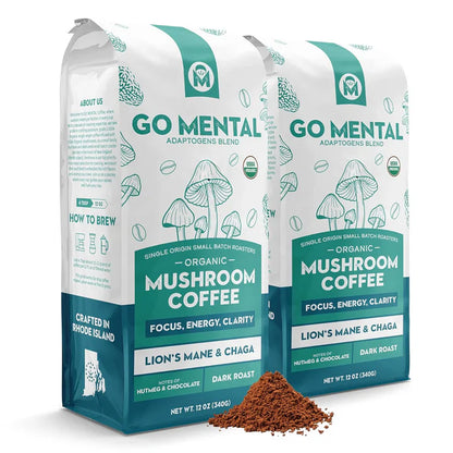 Organic Lion's Mane and Chaga Mushroom Coffee Dark Roast